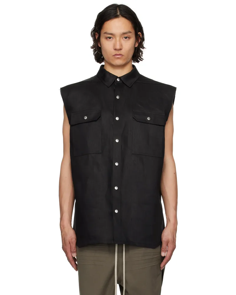 Rick Owens Black Hollywood Jumbo SL Overshirt 09