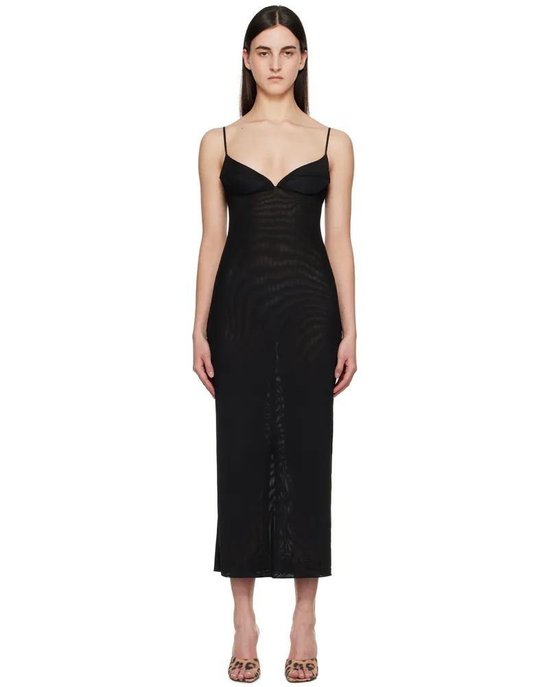 Miaou Black Florence Midi Dress Black