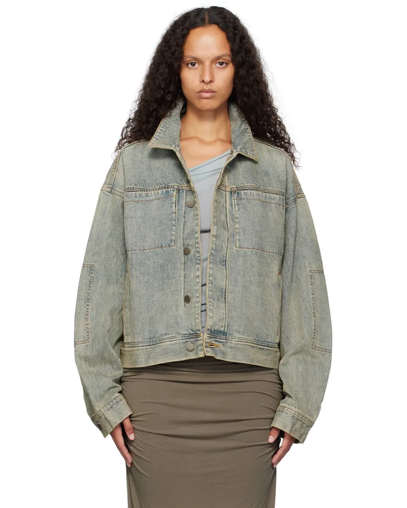 Entire Studios Blue Gem Denim Jacket Surface