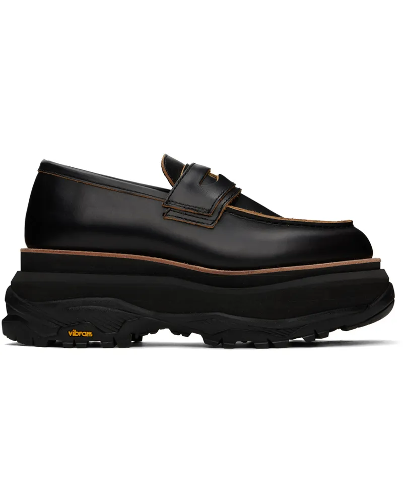 Sacai Black Platform Loafers 001