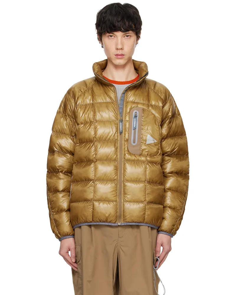 and wander Brown Diamond Stitch Down Jacket Camel190