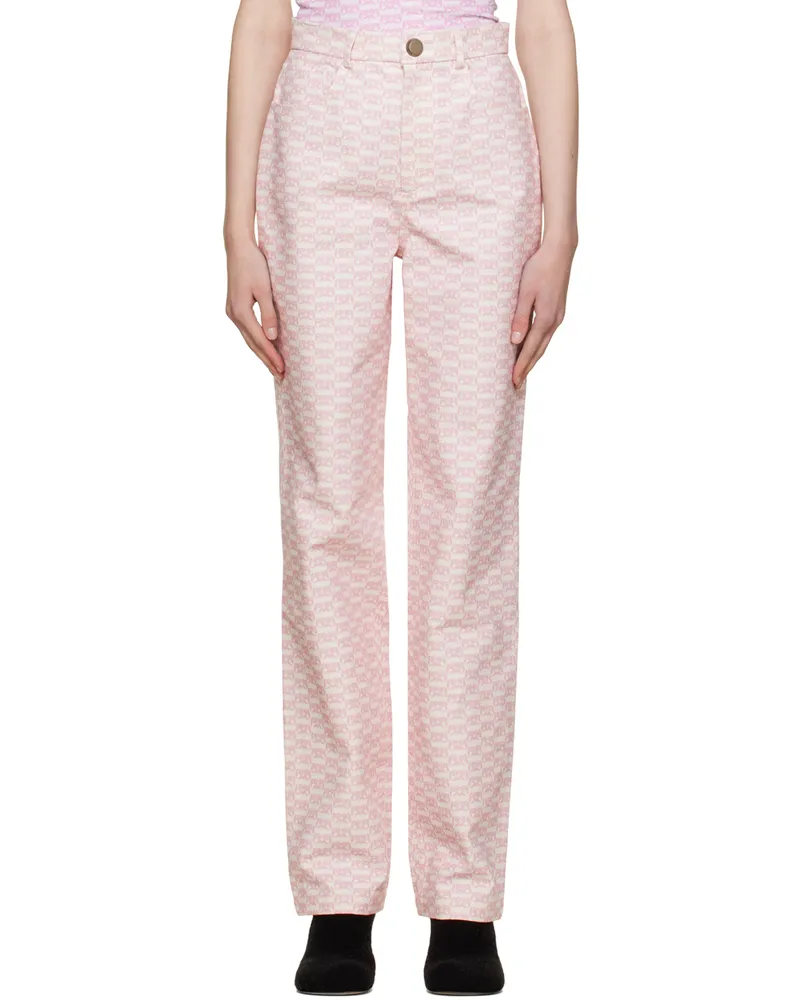 BONBOM Off-White & Pink Noh Jeans Bh22