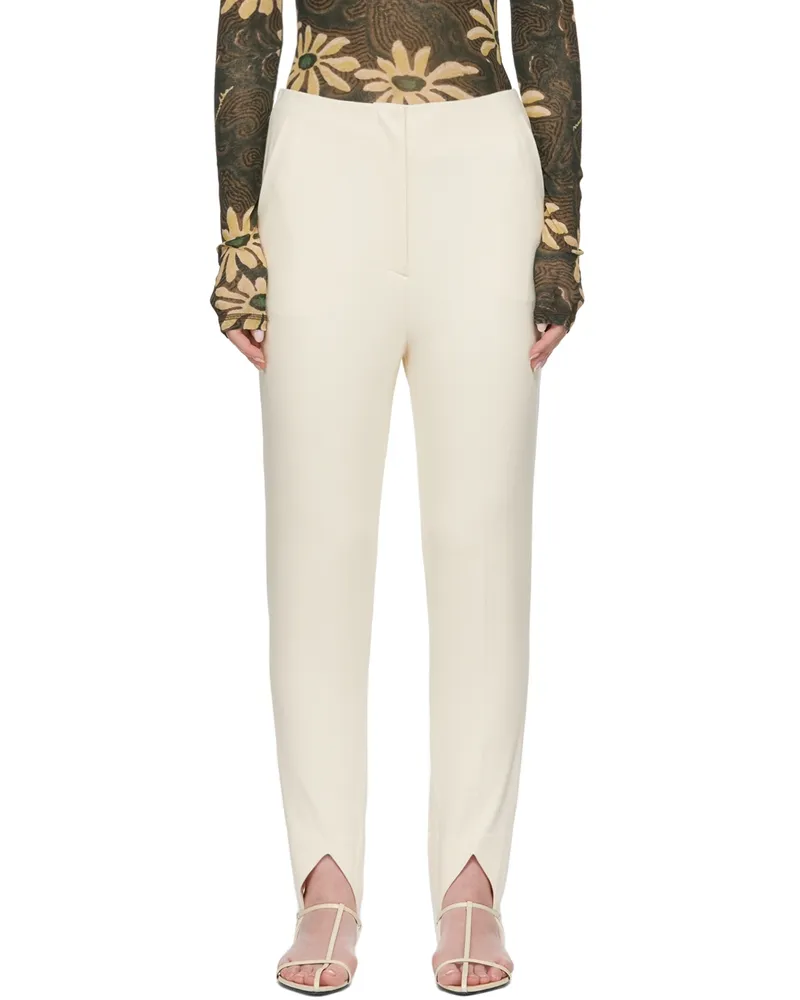 Nanushka Off-White Darby Stirrup Leggings Creme