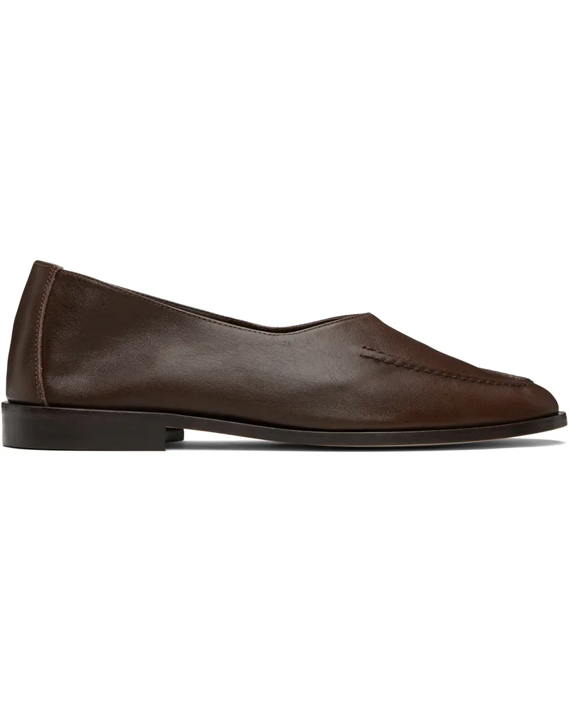 HEREU Brown Juliol Winter Slip-on Loafers Dark