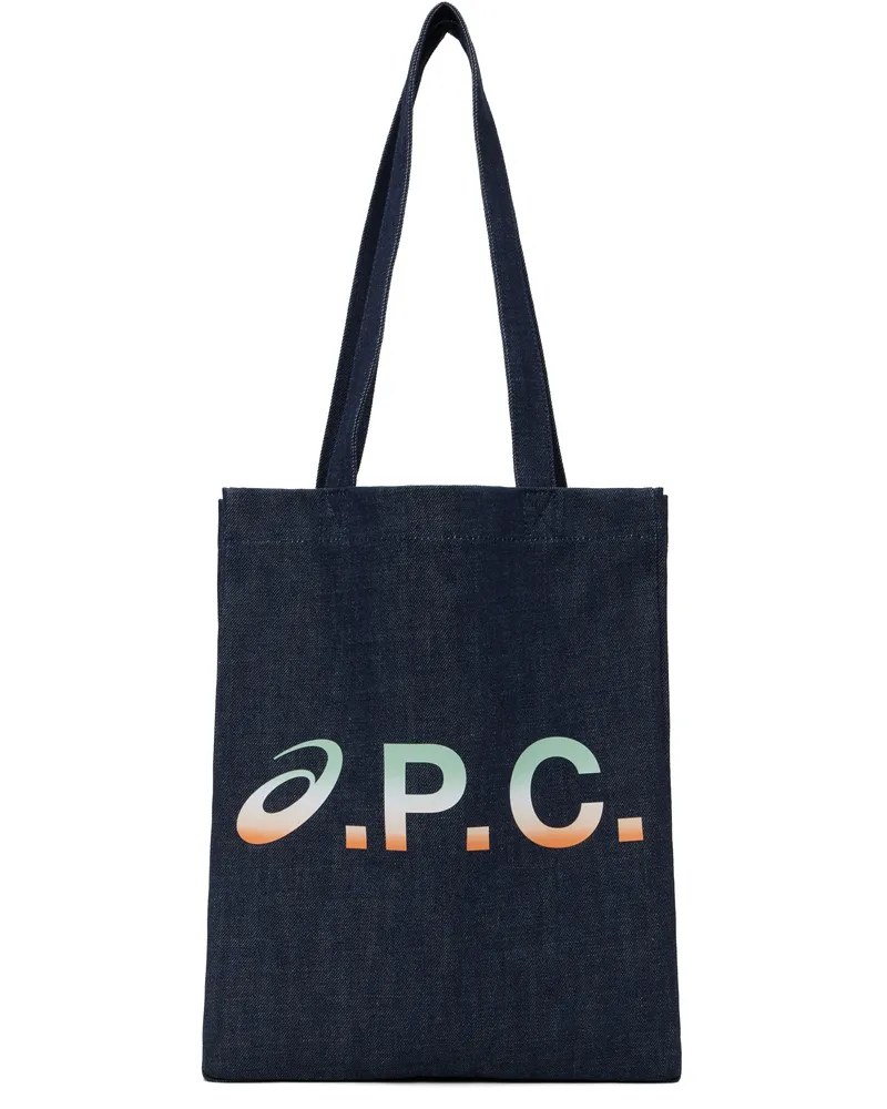 A.P.C. Navy ASICS Edition Lou Tote Iai