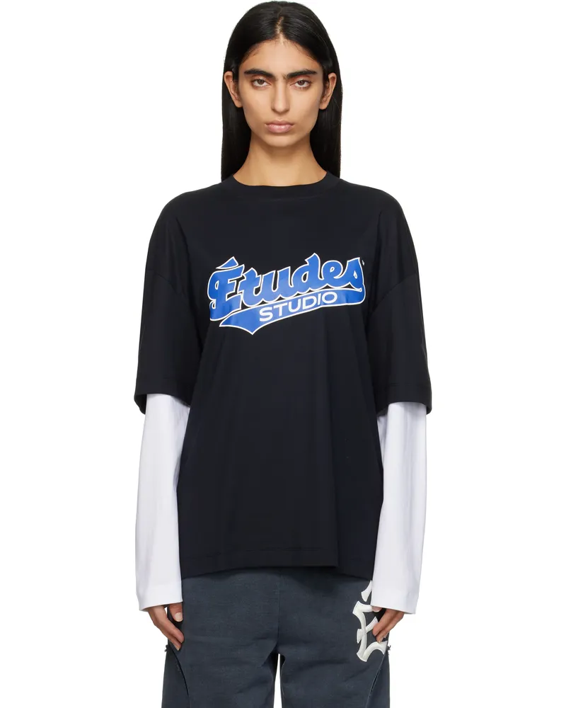 Études Studio Black Double Sleeve T-shirt Black
