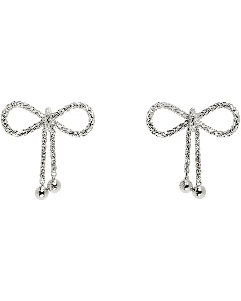Blumarine Silver Bows Earrings N0996