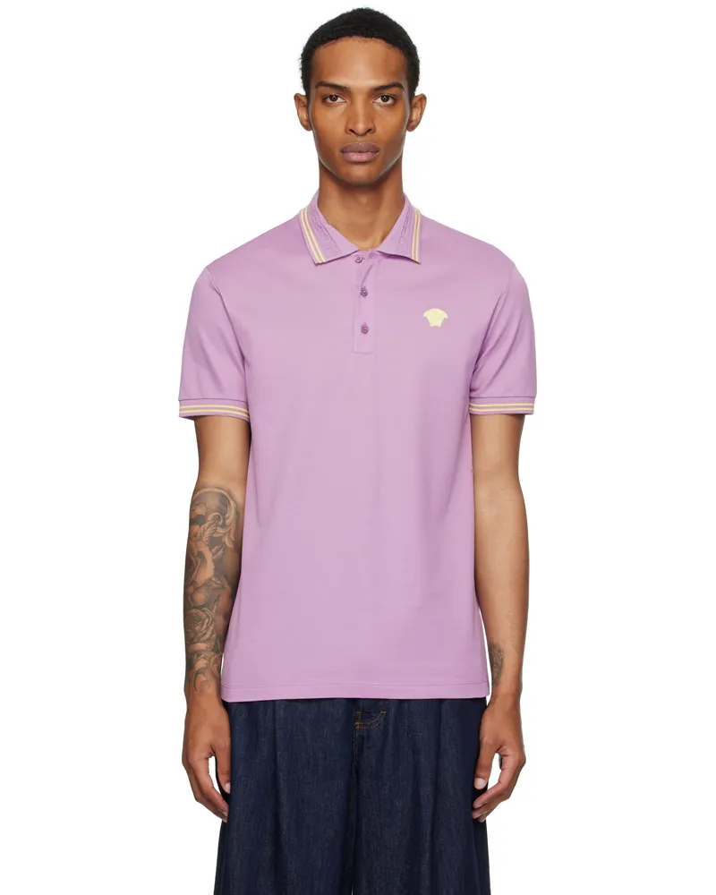 Versace Purple Medusa Polo 1li50-dusty