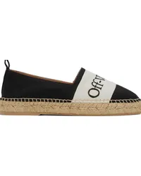 OFF-WHITE Black Bookish Linen Espadrilles Black