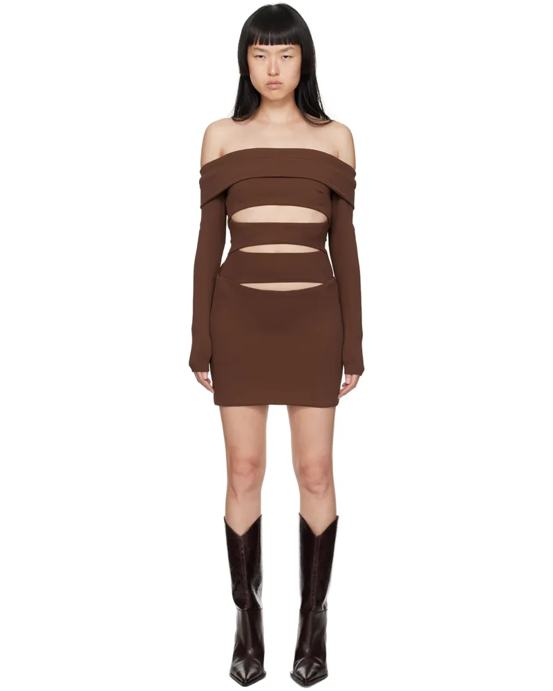 MISBHV Brown Elena Minidress Brown