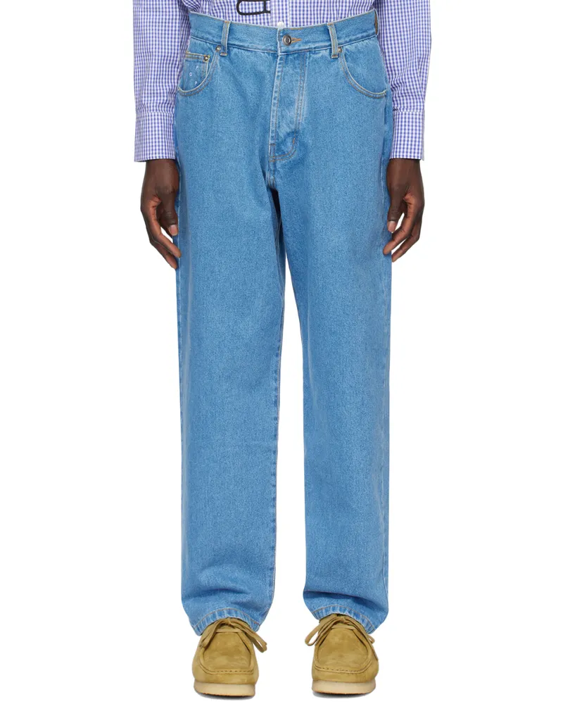 Pop Trading Company Blue Crest Jeans Stonewash