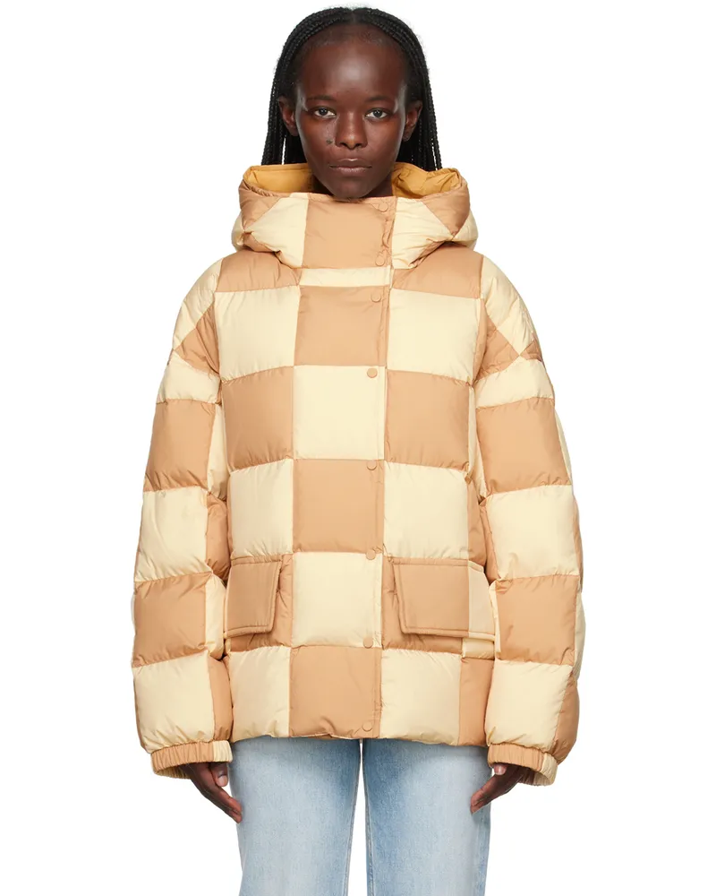 STAND Beige & Tan Darla Down Jacket 90003