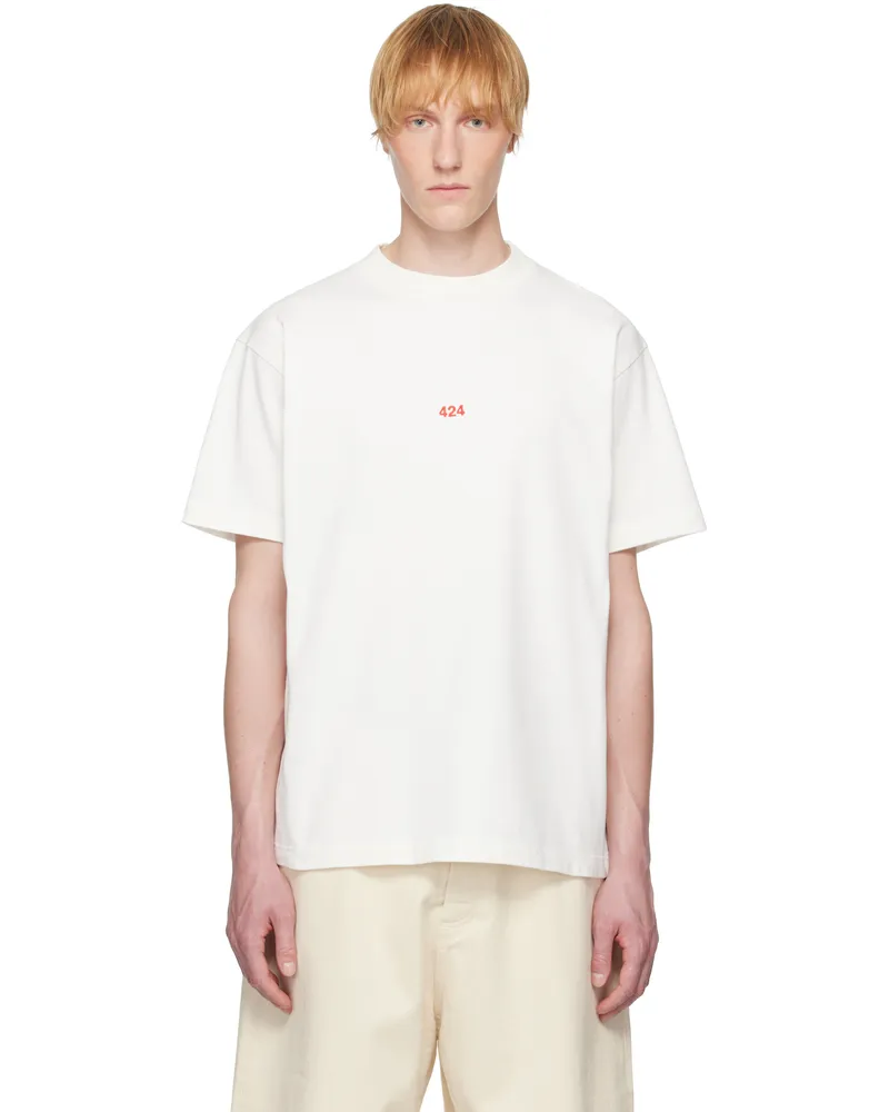 FourTwoFour on Fairfax Off-White Alias Regular T-shirt Salt