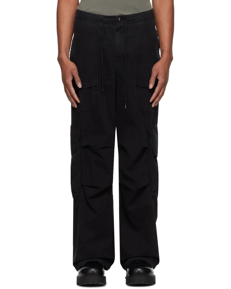 Entire Studios Black Freight Cargo Pants Onyx