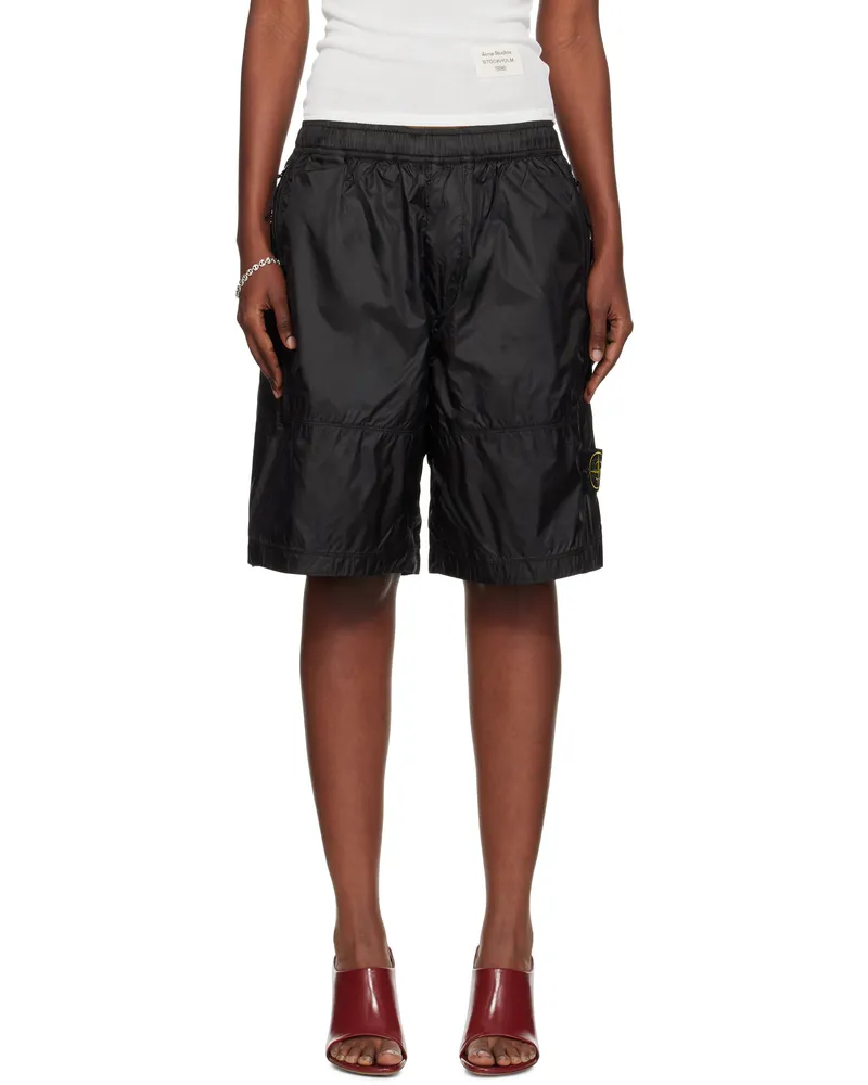 Stone Island Black L100004 Ripstop Light HT Nylon Shorts V0062