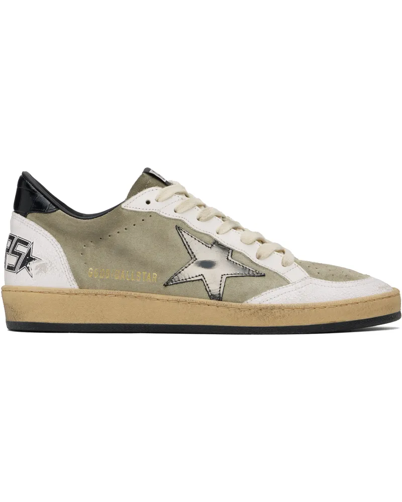 Golden Goose Gray & White Ball Star Sneakers Grey