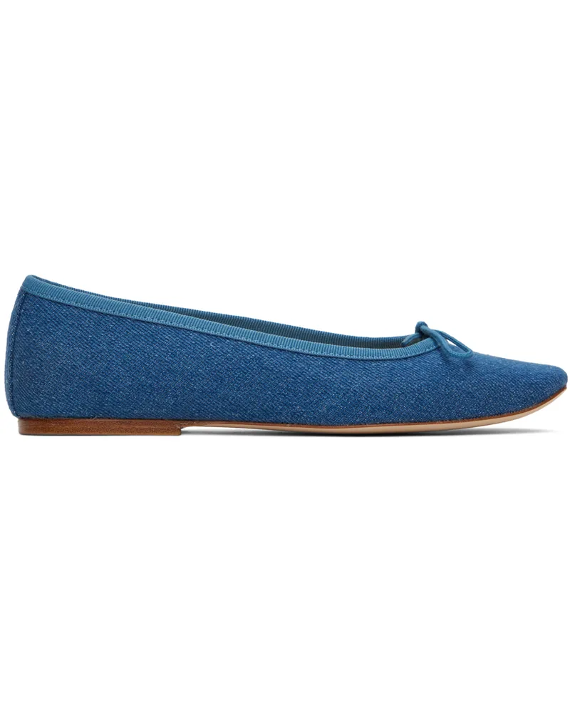 A.P.C. Blue Leah Ballerina Flats Iab