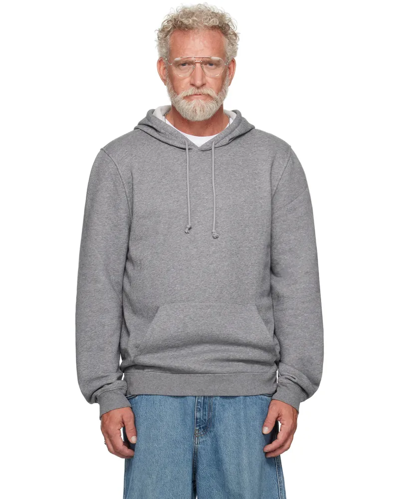 SKIMS Gray Fleece Lounge Hoodie Dark