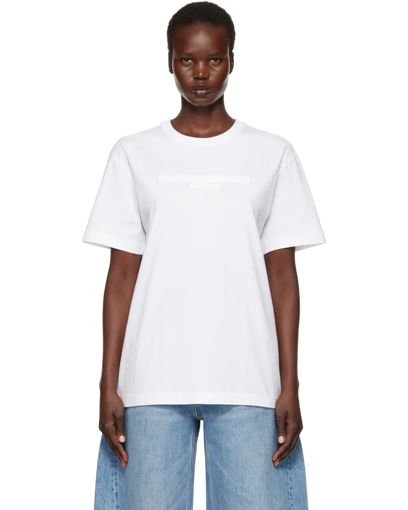 Alexander Wang White Distressed Logo T-shirt White