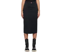Black Flozia Denim Midi Skirt