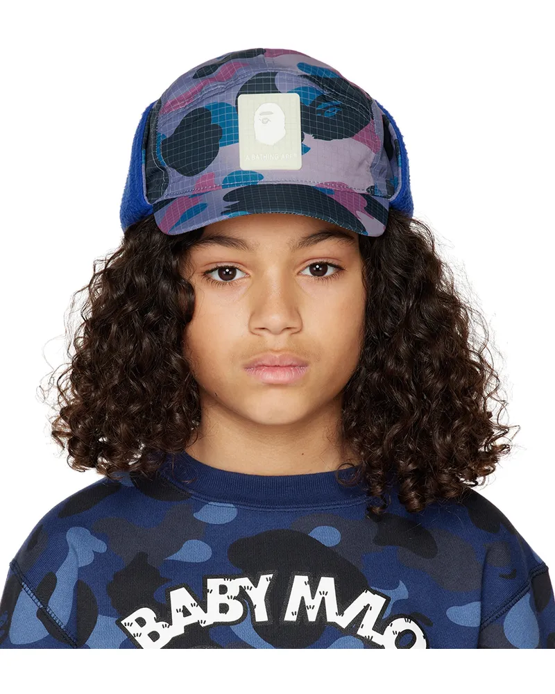 BAPE Kids Purple Camo Cap Purple