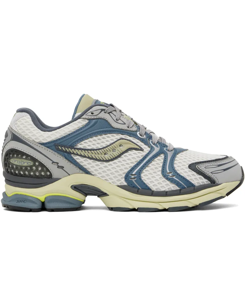Saucony White & Blue Progrid Triumph 4 Sneakers Ice