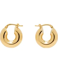 Jil Sander Gold Chunky Hoop Earrings Gold