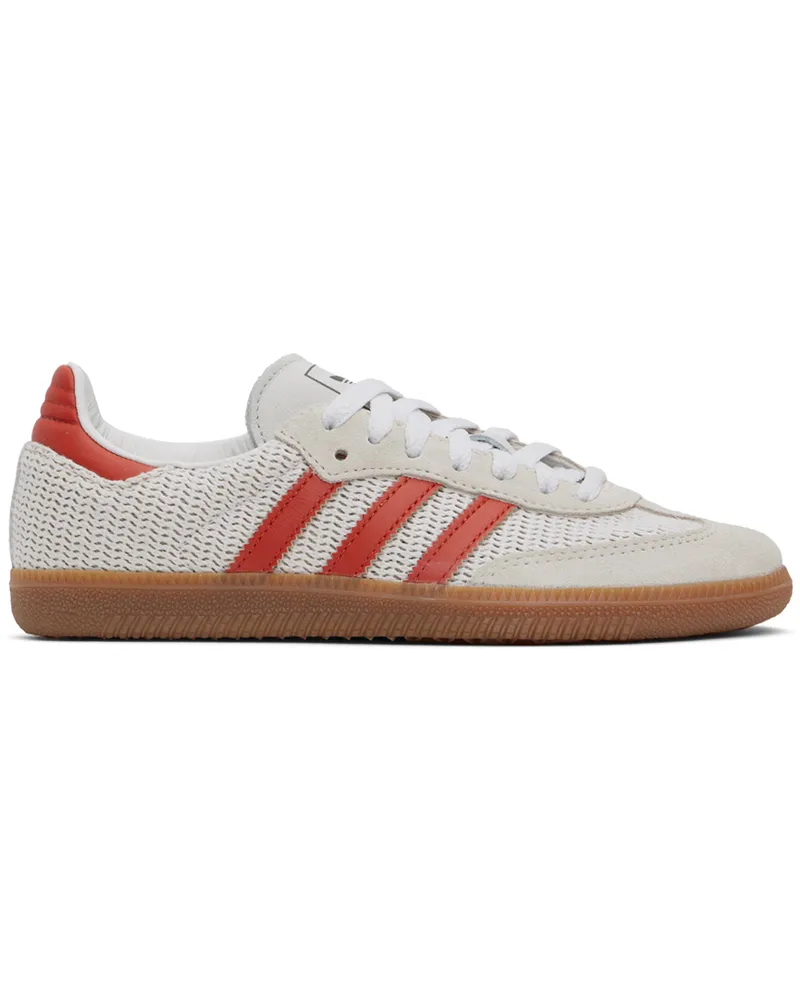 adidas Off-White & Orange Samba OG Sneakers White