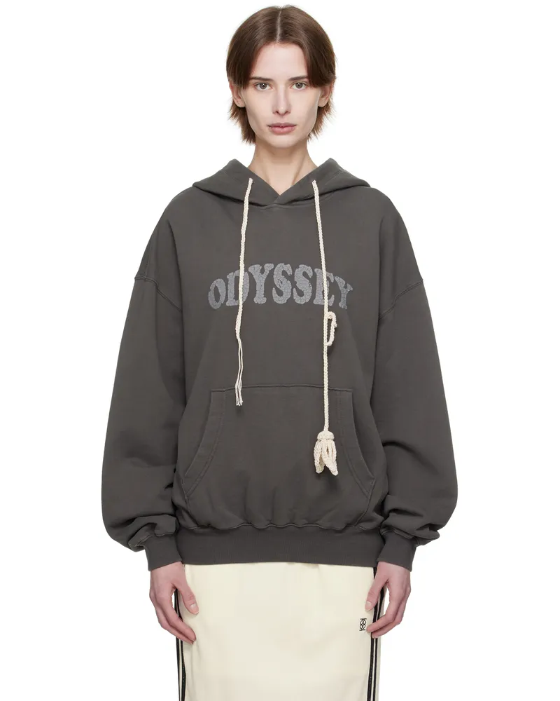 Kijun Gray 'Odyssey' Crotchet Hoodie Charcoal