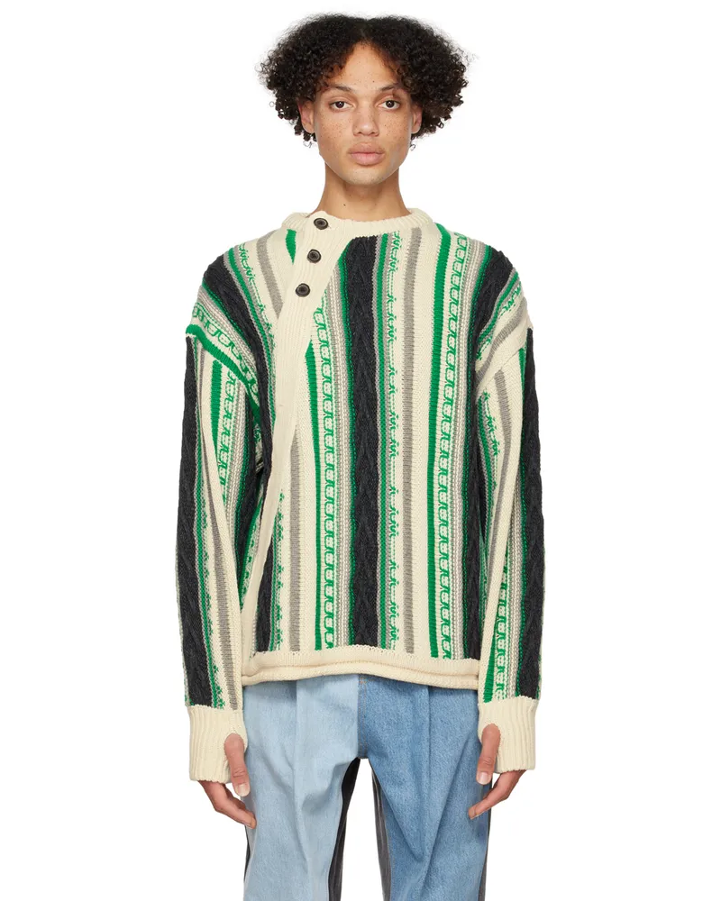 Adererror Green Frema Sweater Ivory