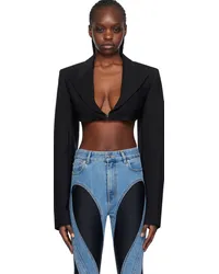 Thierry Mugler Black Cropped Blazer Black