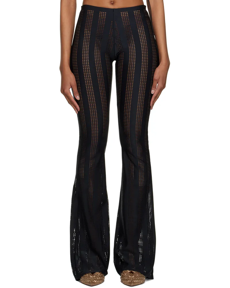 FAL-ASH Black Lasercut Leggings Black