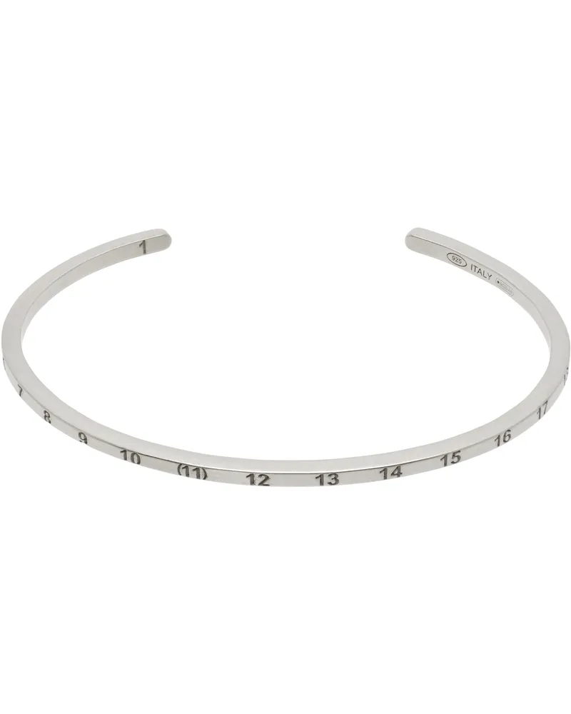 Maison Margiela Silver Numerical Cuff Bracelet 951