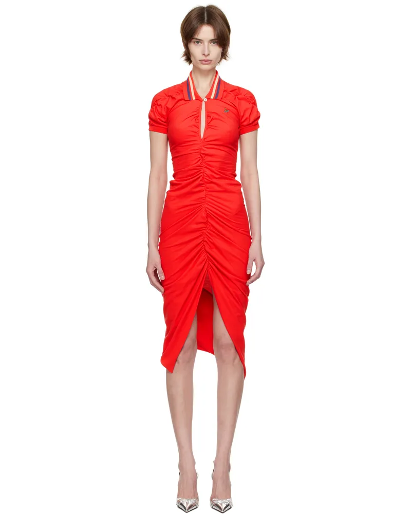 Vivienne Westwood Red Pulling Midi Dress G406