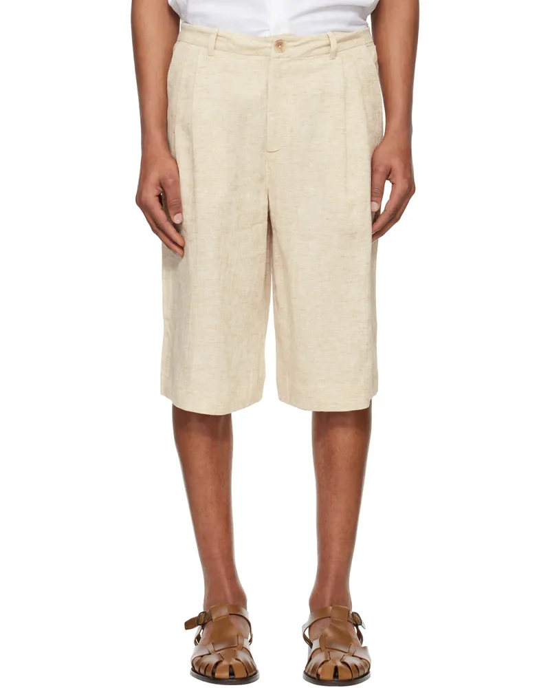 Holzweiler Beige Lino Linen Mix Shorts Sand