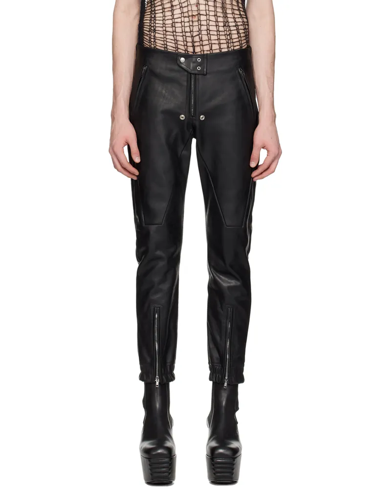 Rick Owens Black Luxor Leather Pants 09