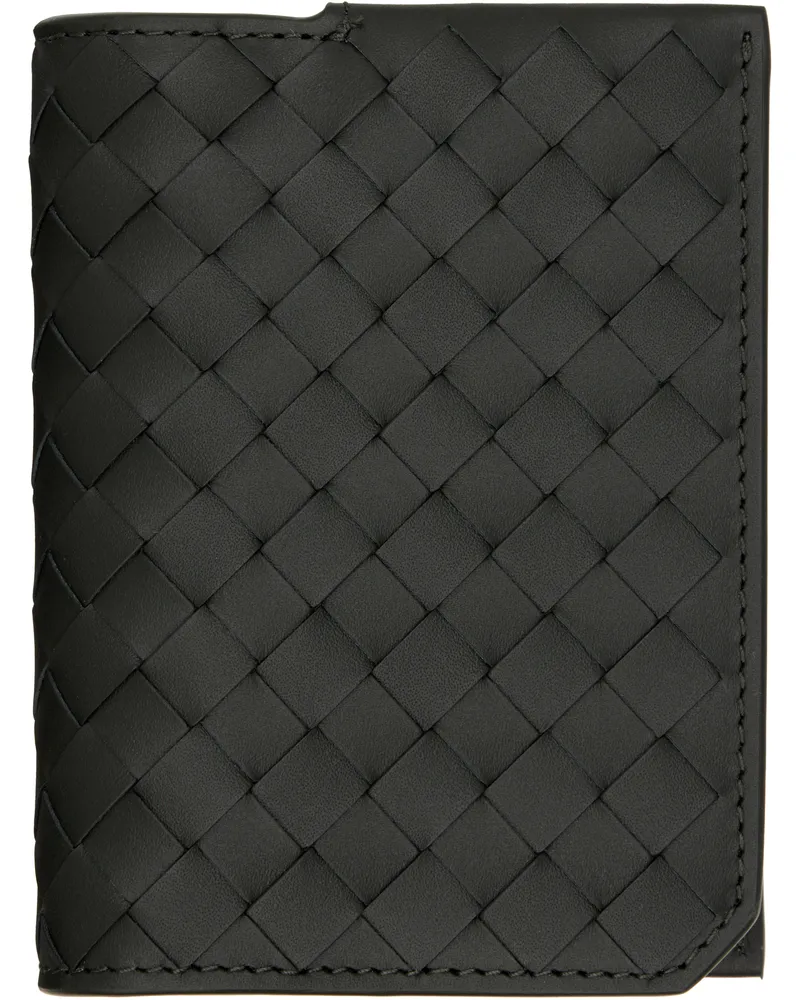 Bottega Veneta Green Intrecciato Piccolo Flap Card Holder 3009