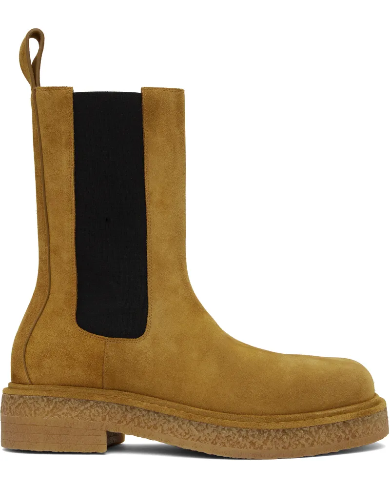 Bottega Veneta Tan Haddock Chelsea Boots Cork