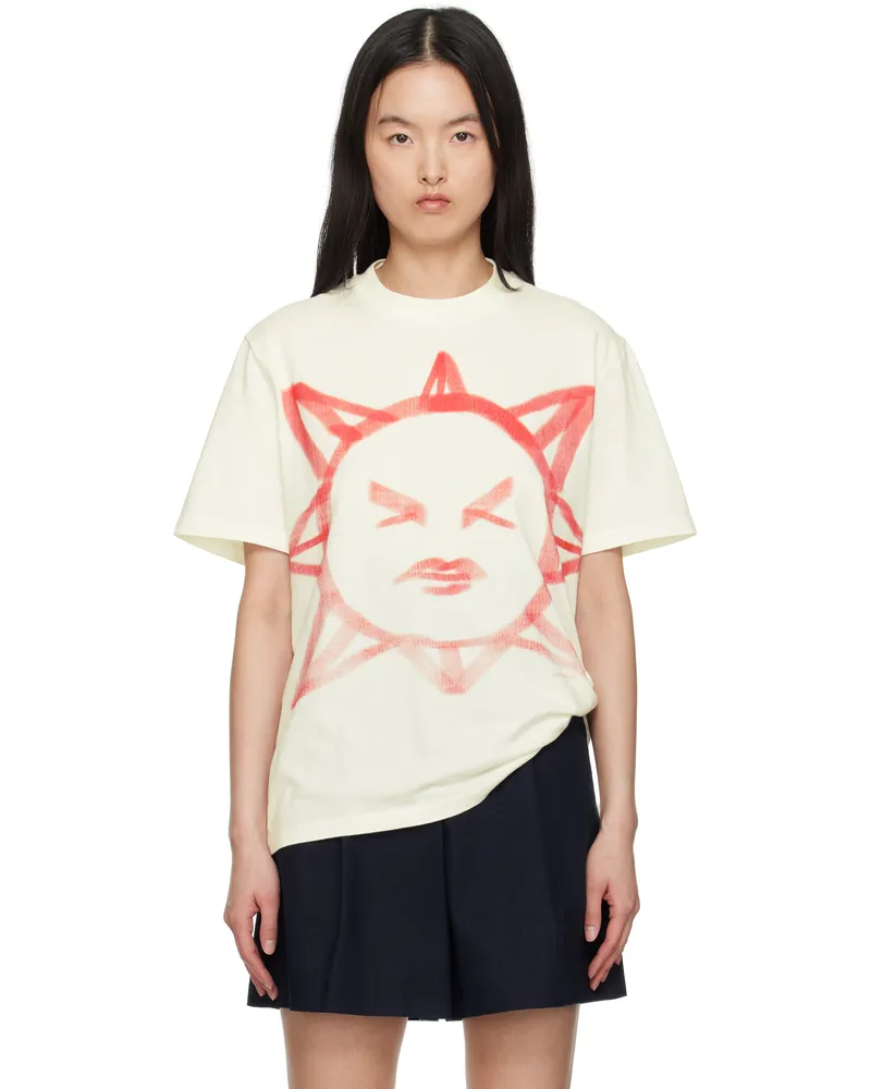 Our Legacy White Box T-shirt Squinting