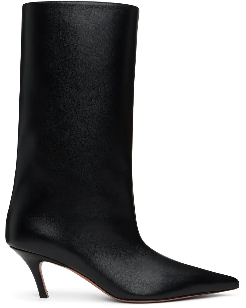 Amina Muaddi Black Fiona 60 Boots Black