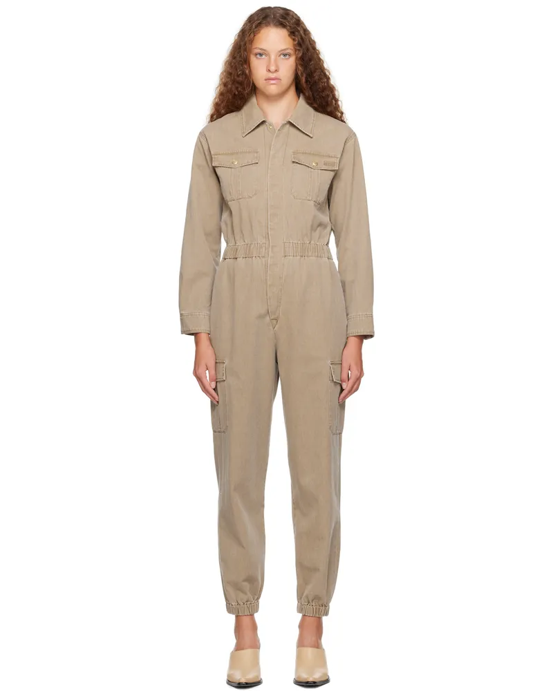 A.P.C. Taupe Danica Denim Jumpsuit Bae