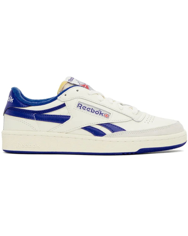 Reebok Off-White & Blue Club C Revenge Sneakers Chalk