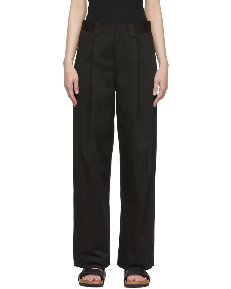 6397 Black Full Break Trousers Black