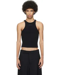 VETEMENTS Black Embroidered Tank Top Black