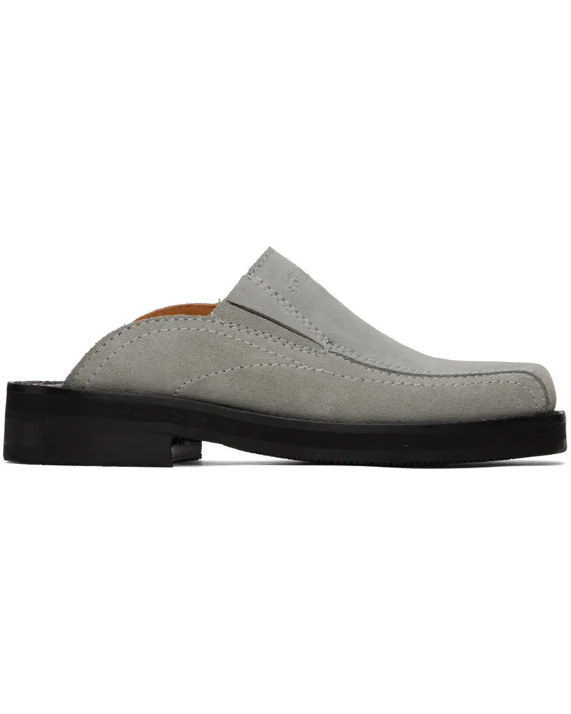 Soulland Gray Maja Suede Mules Grey