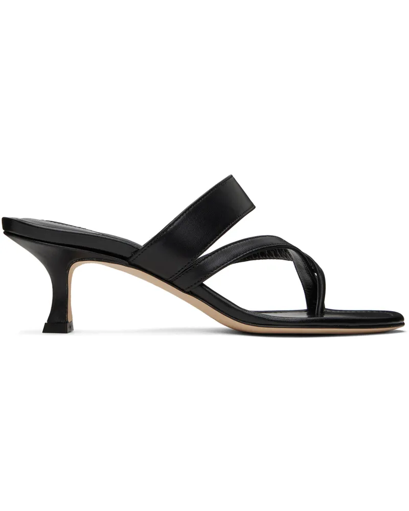 Manolo Blahnik Black Susa Mules 0015