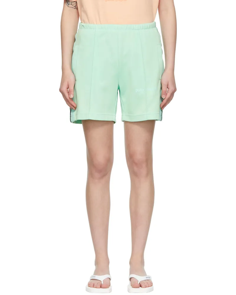 Palm Angels Green Nylon Shorts Fluo