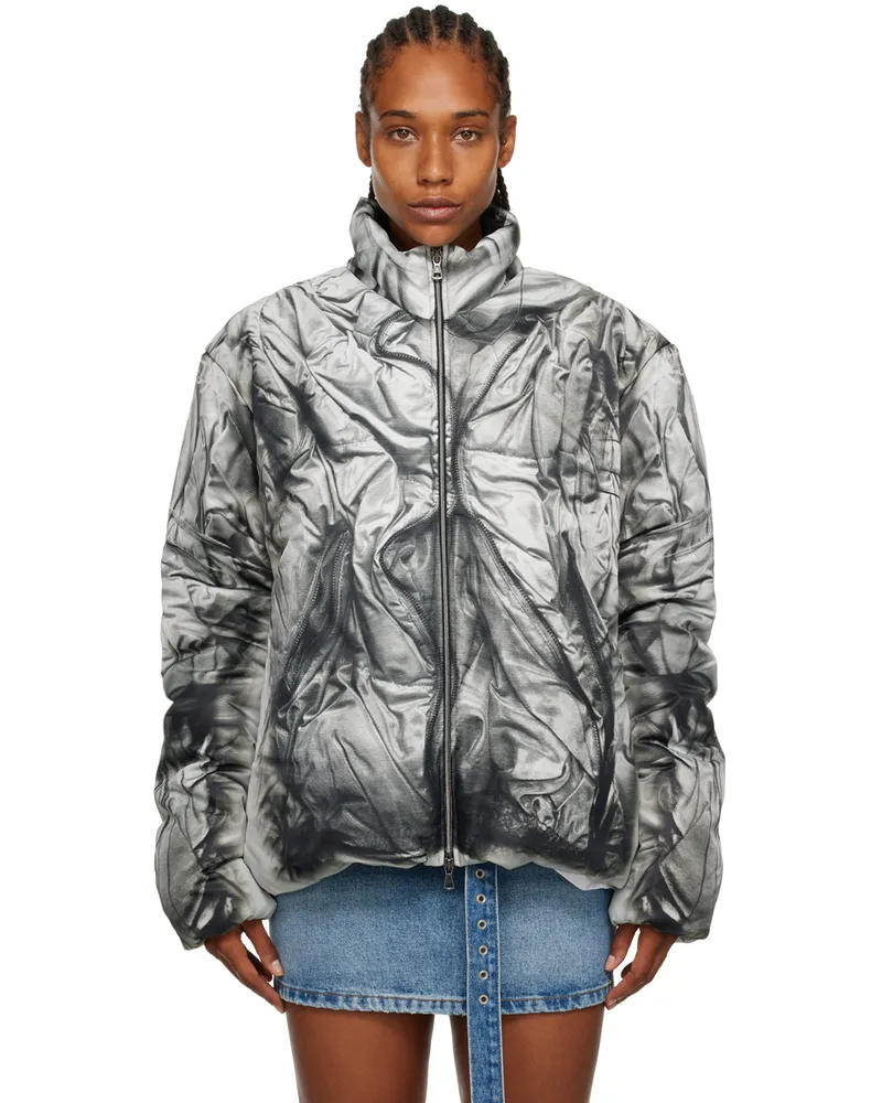 Y/PROJECT Gray Compact Puffer Jacket White