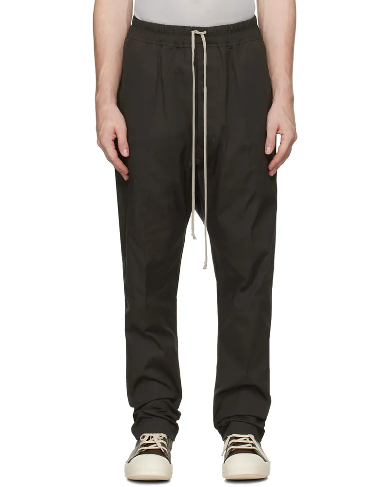 Rick Owens Gray Porterville Drawstring Long Trousers 78