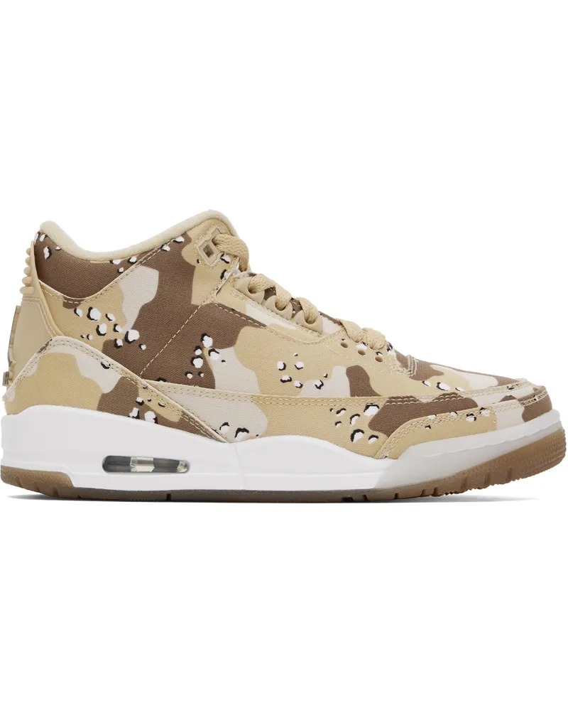 Nike Beige Air Jordan 3 Retro Tex 'Desert Camo' Sneakers Dk